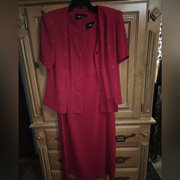 2-Piece fuscia Sag Harbor Dress 16W - Picture 1 of 6